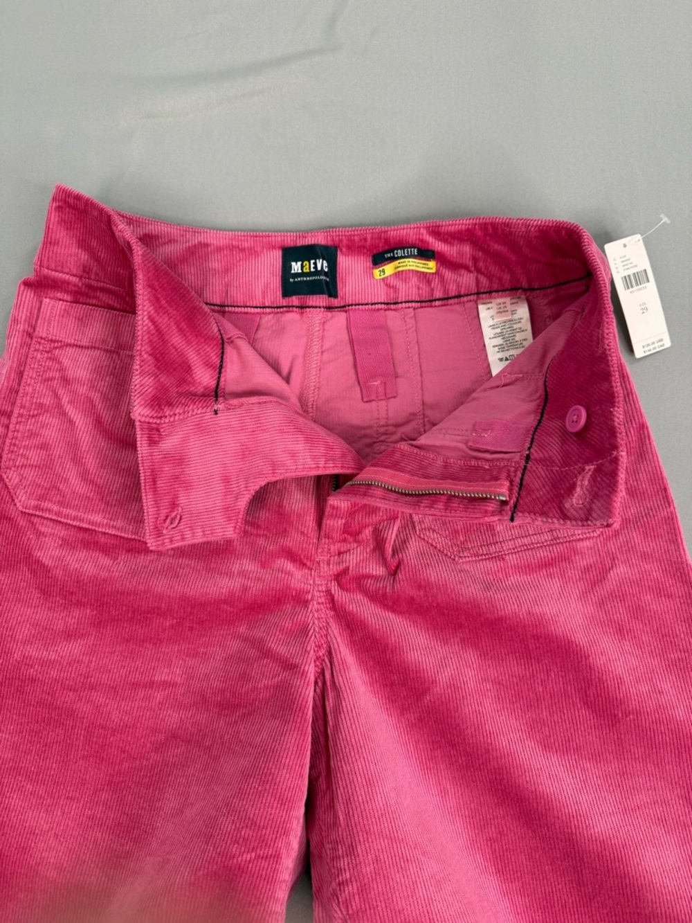 Anthropologie Maeve Colette Pink Corduroy Pants Size 29 NWT - Picture 5 of 12